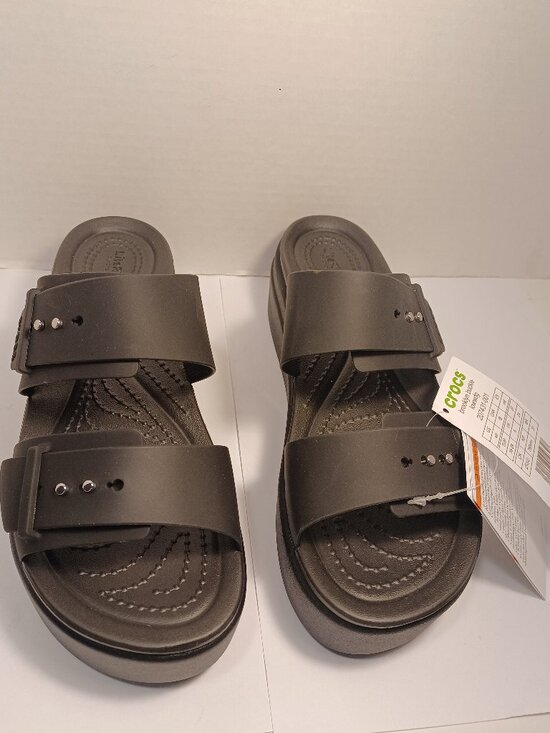 CROCS Shoes - Crocs Brooklyn Low Wedge Sandal Size 8